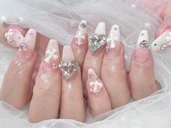 プティネイル 池袋(Puty Nail)/ピンククロムネイル　スカルプ