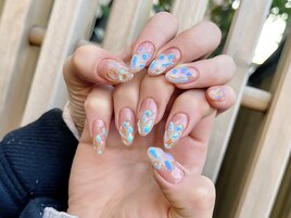 大人っぽ！オーロラパーツネイル