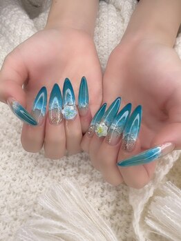 ローラネイル(Roller nail)/ジェルカラグラコース¥8000