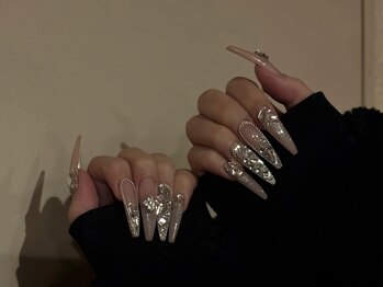 アリアネイル(Aria Nail)の写真/【大好評！！長さ出し10本＋10本アート￥15000】ぼてっとしないフォルム作りにこだわりあり★彡