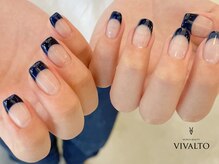 ワールド ビューティ ヴィヴァルト 宝塚店(WORLD BEAUTY VIVALTO)/フレンチ/ネイビー