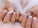 フレンチ 推しネイル
