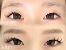 《アイブロウ》眉毛スタイリング/ハリウッドブロウリフトでふんわり女性らしい眉毛に◎平行眉/アーチ眉も