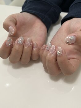 ジェンナ(Jenna)/【色変更可能】ハートホロネイル