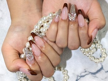 ネイルサロン グレイス(Grace)/【スカルプ】ブラウンフレンチ