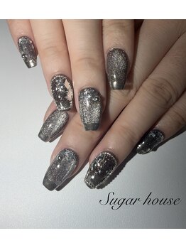 マグネット×ミラーネイル