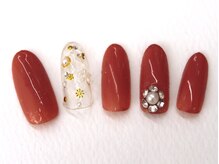 ネイルサロンセレーネ(Selene)/クリア　フラワーネイル