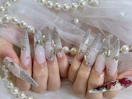 キラキラ ワンホンネイル