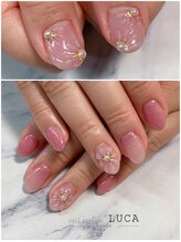 ネイルアトリエルカ(nail atelier LUCA)/W-133　ぷっくりフラワーネイル