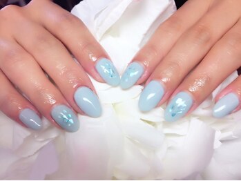アイリッシュネイル 久屋大通店(Irish Nail)/ブルーのシェルネイル