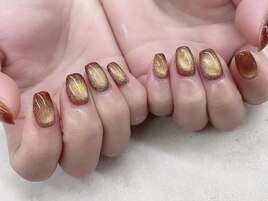 (菅家)秋のマグネットネイル