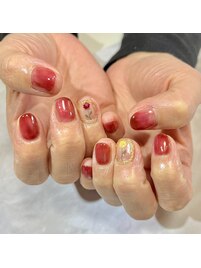 フィルム埋め込みネイル