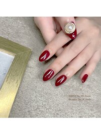 ボルドー×ボタンパーツ