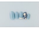 *優し気ブルー×フラワーアート*