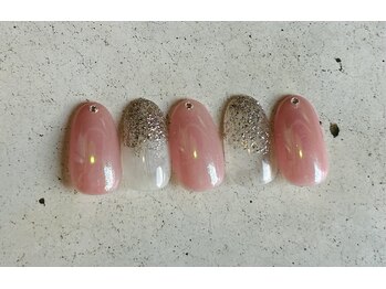 ネイルサロン エムズ(Nail Salon M's)/オーロラミラーでキラキラネイル