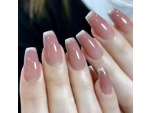 クイーンズネイル(Queeens nail)/ラメフレンチネイル
