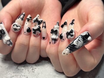 アート ネイルズ サカイ(art nails)の写真/【とにかく激かわ!指先を見て嬉しくなる★】自分の"好き"を集めたネイルに◇パーツも豊富にご用意♪