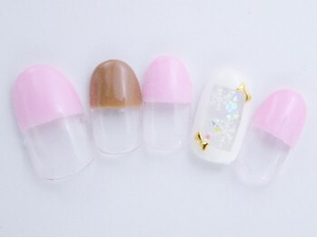 ネイルサロン ドレリッチ 大宮店(drerich)/くりぬきスノーリボン