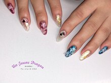 アン ジョーヌドラゴ/【自爪ネイル】アシメネイル