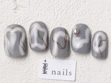 アイネイルズ 渋谷店(I nails)/うねうねグレーニュアンス¥8980
