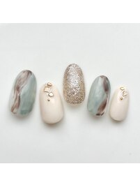 秋　マーブル　ニュアンス