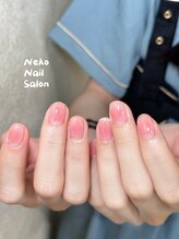 ネコ(Neko)/ワンホン&チークネイル&透け感