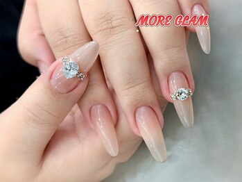 モアグラム 池袋東口店(More Glam)/指輪風　ダイヤモンドネイル