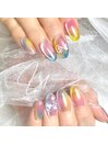 ちゅるんカラフルシロップネイル