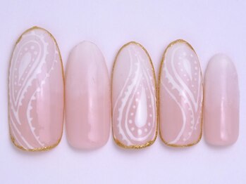 ネイリックス 栄ガスビル(NAILX)/ペイズリー柄ネイル☆