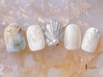 アイネイルズ 吉祥寺店(I nails)/キラキラ人魚シェルネイル