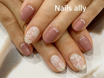 ネイルズアリー 立川店(Nails ally)/ホワイトフラワー