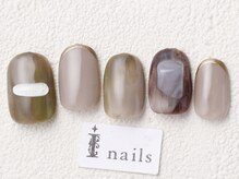 アイネイルズ 渋谷店(I nails)/カーキブラウンニュアンス¥8980