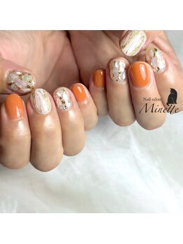 ミネット(Minette)/【定額】シェル×オレンジ
