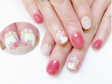 ネイルコレクション ベビーピンク(Baby Pink)/ジェルアート放題★薔薇：ちび爪