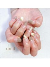 アンフィルルーム(unfil room)/デザインハーフフレンチネイル