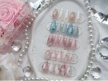 エンジェルガーデン 青山店(Angelgarden)の写真/【韓国ワンホンネイル/繊細なフラワーデザイン◎】豊富なネイルデザインで気分を上げて、特別な日を演出★