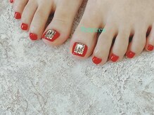 フランセス(Frances)/フットネイル　ビジューネイル