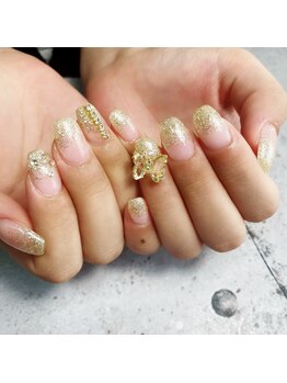 ネイルサロン あんび/ラメグラデーション