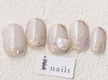 アイネイルズ 渋谷店(I nails)/ふんわりラメグラニュアンス