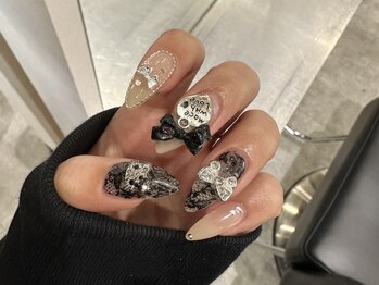 エイチ ネイル(H nail)/黒レース