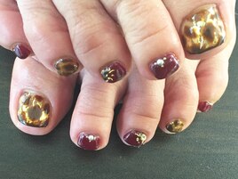 フット★ジラフ柄ネイル￥9900