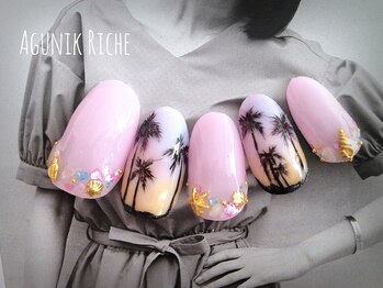 アグニークリッシェ(Agunik Riche)/【ヤシの木ネイル】