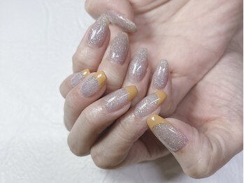 フラッシュネイル×フレンチ