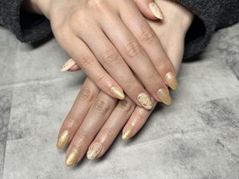 金箔×ゴールドラメ