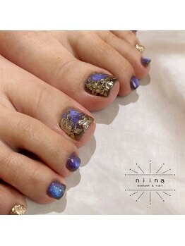 マグネット×メタリックフラワー