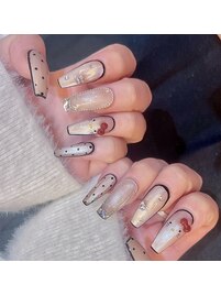 大人ガーリーネイル