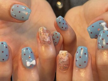 アイネイルズ 天神今泉店(I-nails)/【hinako】転写エンジェルドット