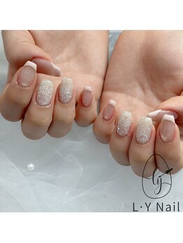 リーネイル(Ly nail)の写真/忙しいあなたへ!可愛いピンクフレンチとレイスネイルで、毎日を輝かせませんか?◎