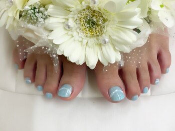 プルミエ ネイル(Premier Nail)/パステルラメ&ホワイトライン