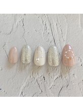 フレイムス アイラッシュ アンド ネイル(FRAMES)/女子力アップパールネイル♪